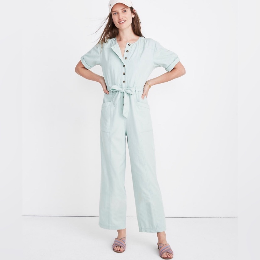 Madewell Top-Stitched Coverall Jumpsuit
